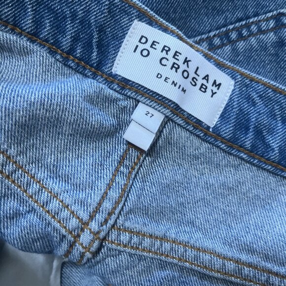 Derek Lam 10 Crosby High Waist Maxi Denim Skirt W Thigh-High Slit Size 27 - Picture 9 of 12